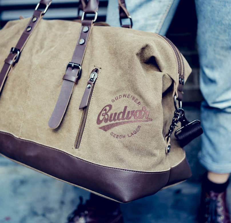 Budweiser duffle bag on sale